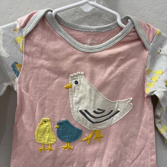 Baby Boden Pink Chicken Long Sleeve Dress & Bloomers - Picture 3 of 8